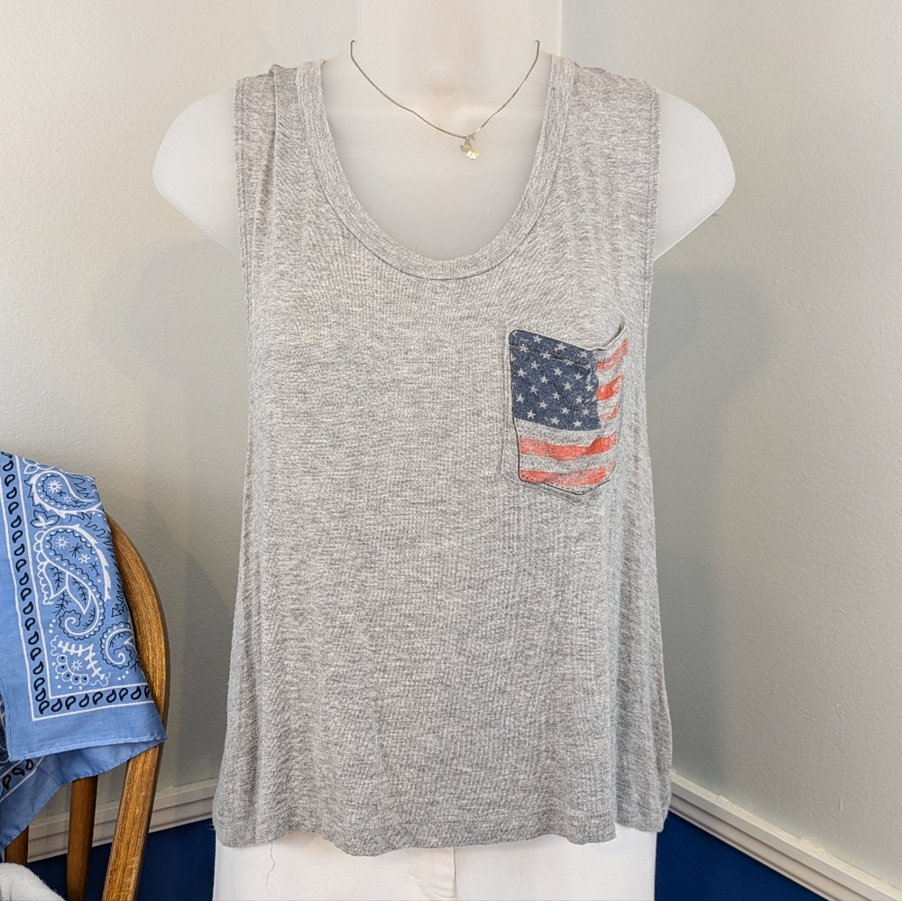 Papaya Loose Fit Patriotic Tank Top
